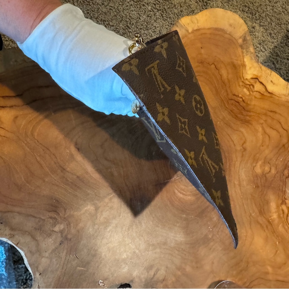 Louis Vuitton Monogram Insert Pouch (Randonne) Purse Brown/converted Crossbody - Picture 7 of 12